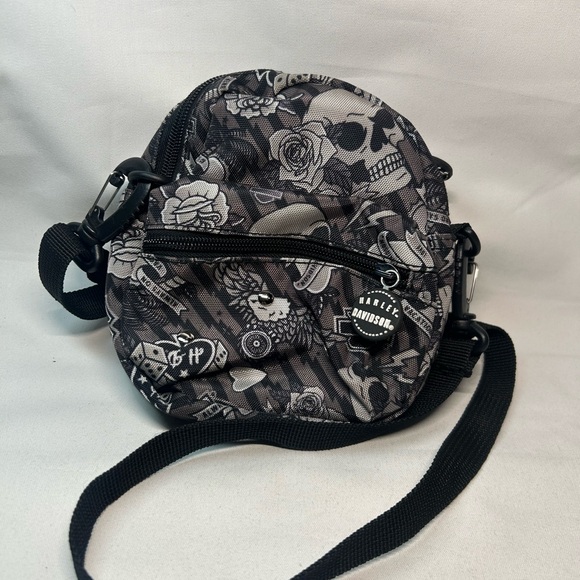Harley-Davidson Black and Gray Crossbody Bag - Picture 1 of 8